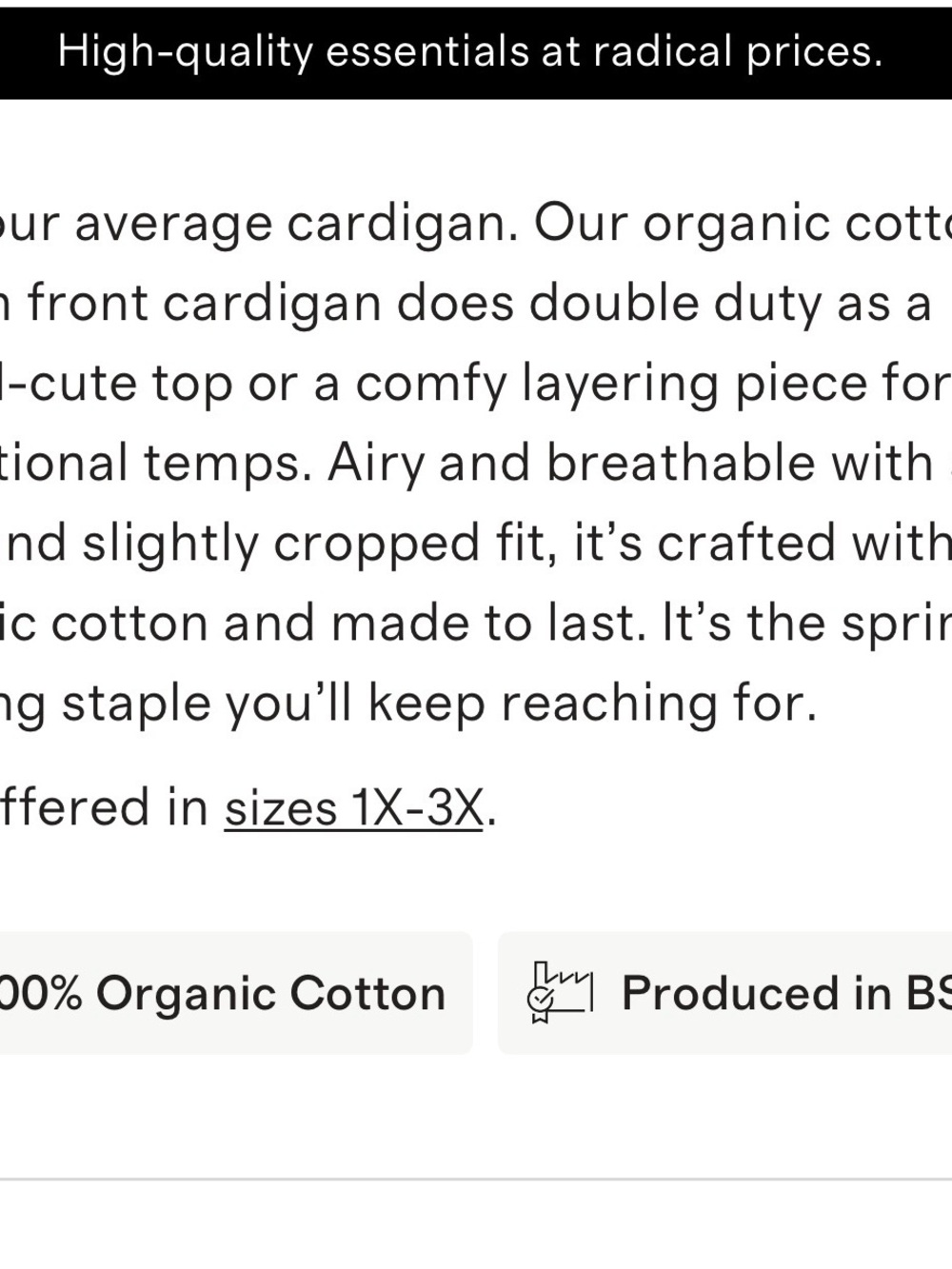 Quince Organic Cotton Chunky Cardigan - Picture 7 of 8